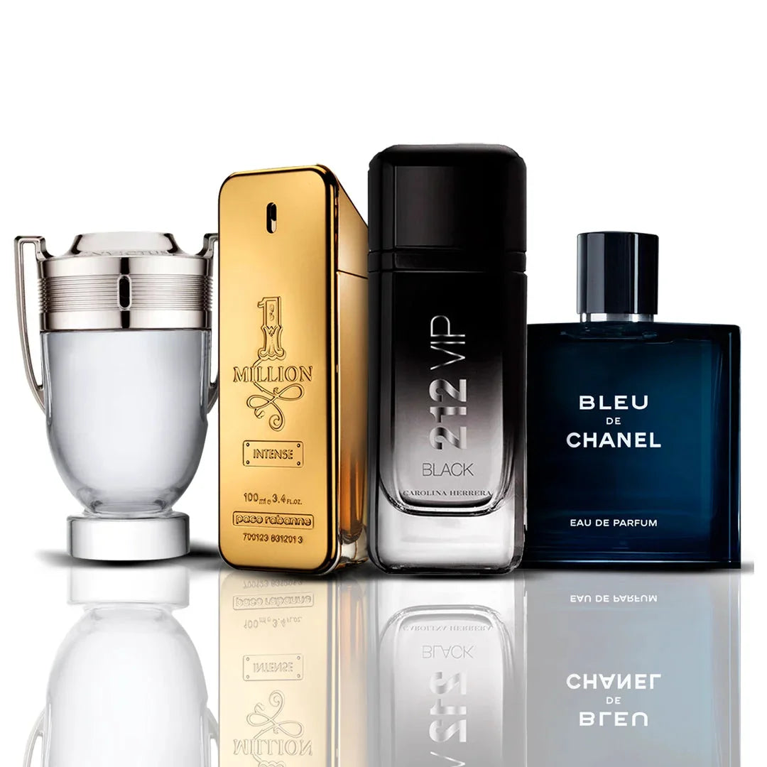 Zestaw 4 Perfum | Invictus + 1 Million + 212 VIP Black + Bleu de Chanel