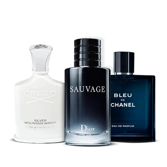 Zestaw 3 Perfum | Creed Silver Mountain Water + Sauvage + Bleu de Chanel